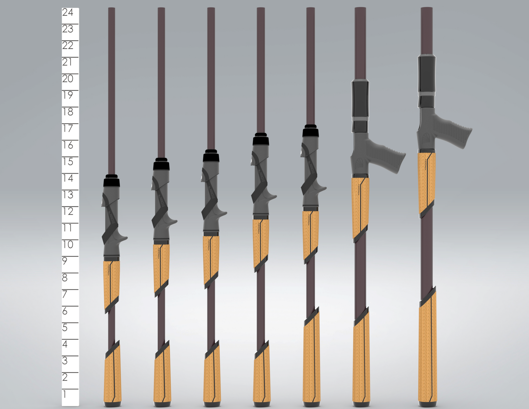 MOJO BASS TRIGON CASTING RODS RETIRED GRASP I MODELS