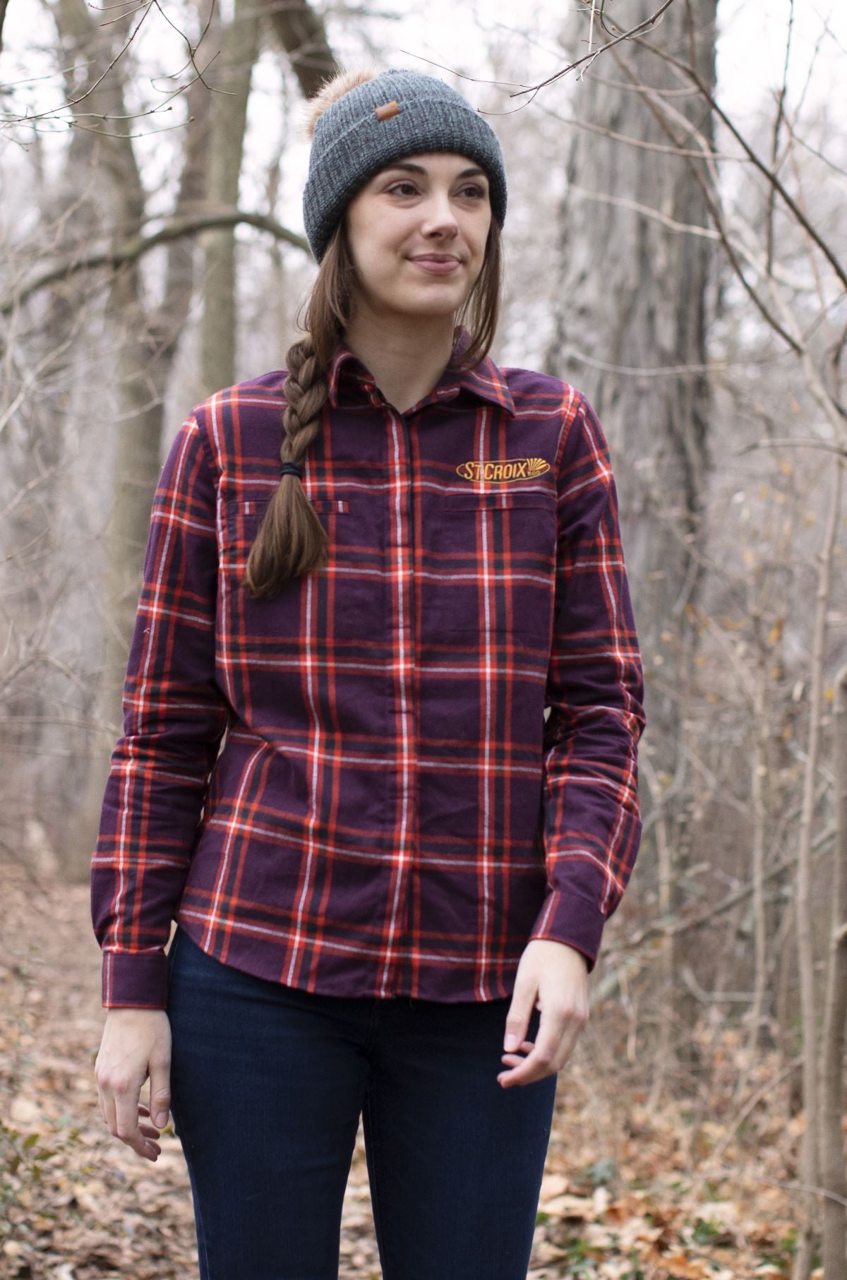 STORMY KROMER THE WEEKENDER WOMEN'S FLANNEL SHIRT w/ST CROIX EMBROIDERED LOGO