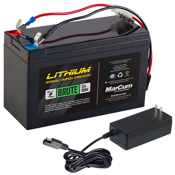 MARCUM 10AH LITHIUM BATTERY & CHARGER