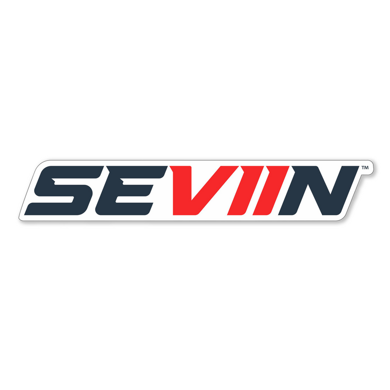 A navy and red SEVIIN logo on a white background.