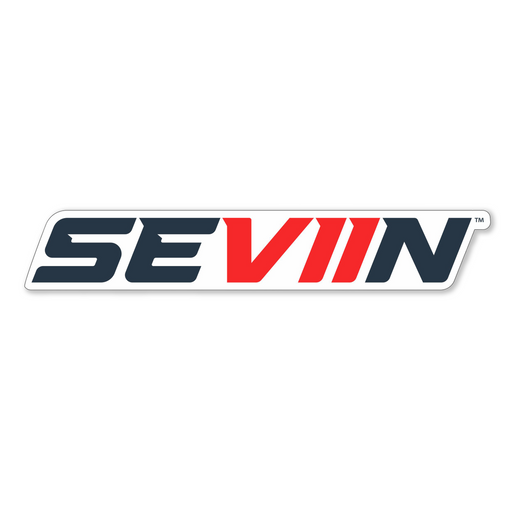 A navy and red SEVIIN logo on a white background.