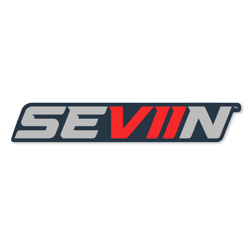 A navy, red, and grey SEVIIN logo decal
