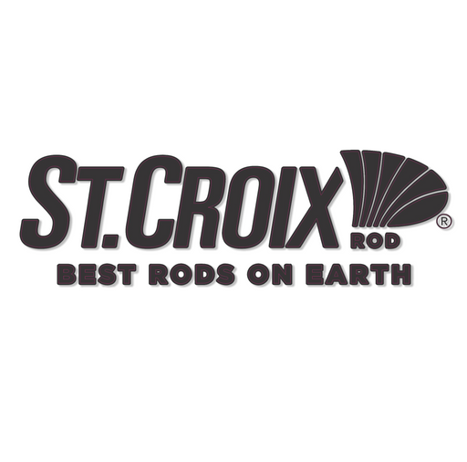 Black St. Croix rod logo with text 'Best Rods on Earth' on a white background