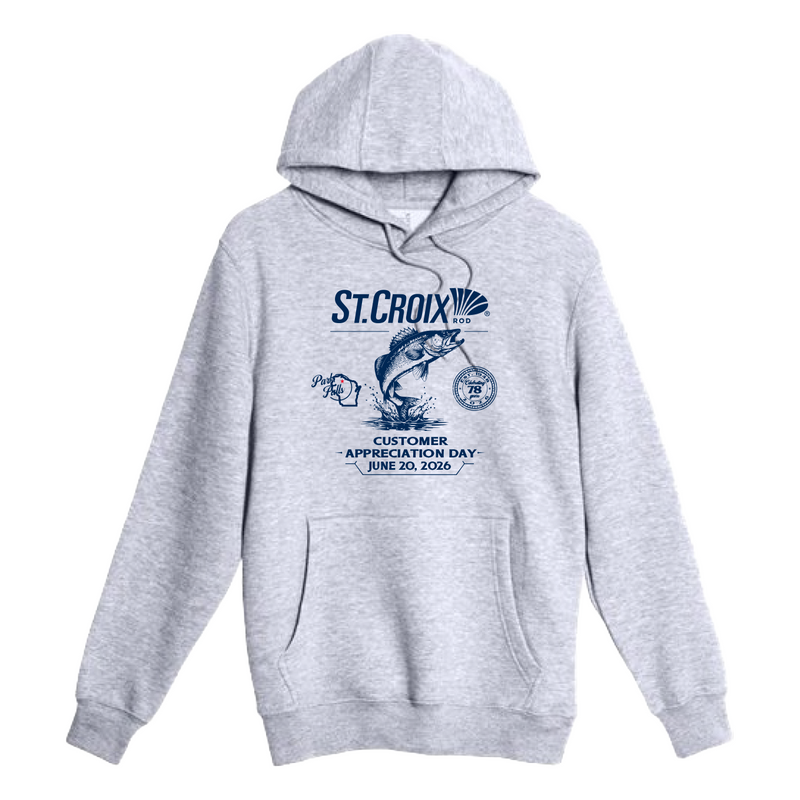 CAD HEATHER GREY WALLEYE HOODIE