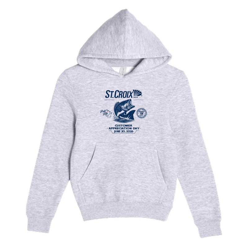 CAD HEATHER GREY YOUTH BASS HOODIE