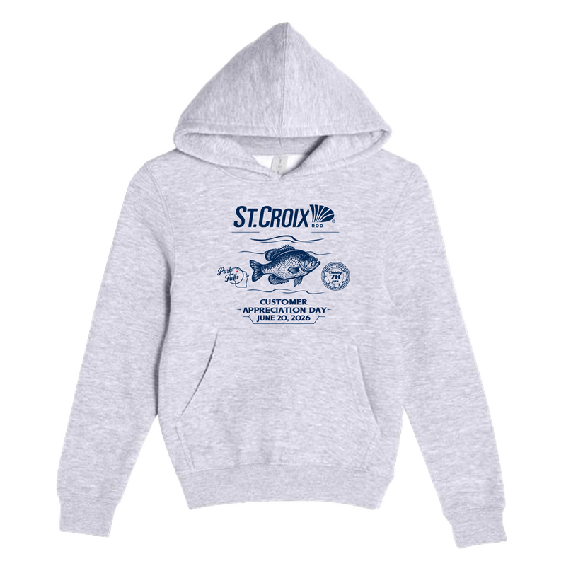 CAD HEATHER GREY YOUTH PANFISH HOODIE