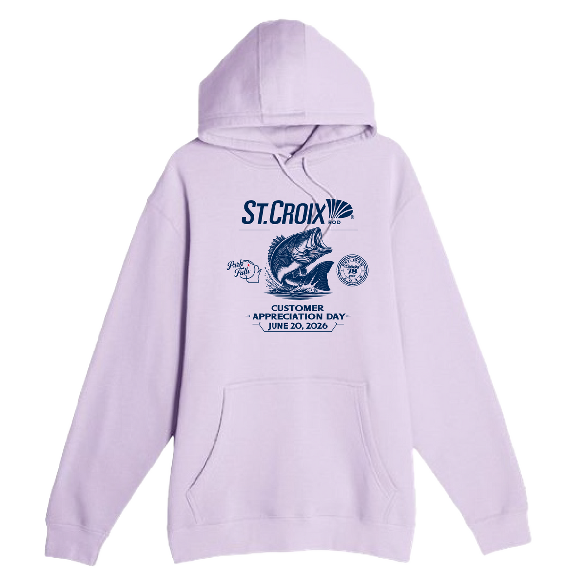 CAD LILAC BASS HOODIE — St. Croix Rods - Factory Store
