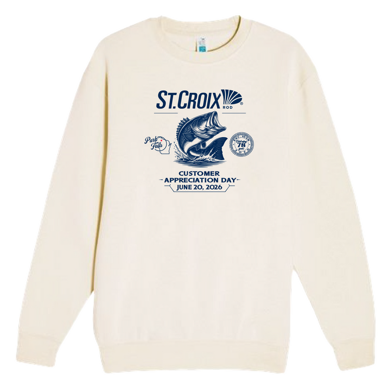 CAD OATMEAL HEATHER BASS CREWNECK SWEATSHIRT