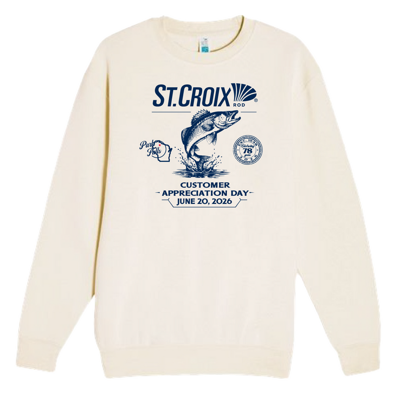 CAD OATMEAL HEATHER WALLEYE CREWNECK SWEATSHIRT
