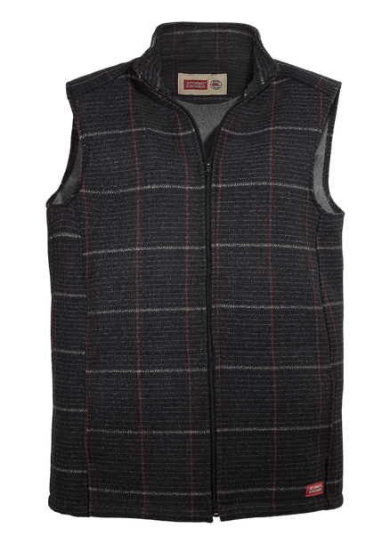 STORMY KROMER BOUNDARY VEST EVERGREEN PLAID w/EMBROIDERED ST CROIX LOGO