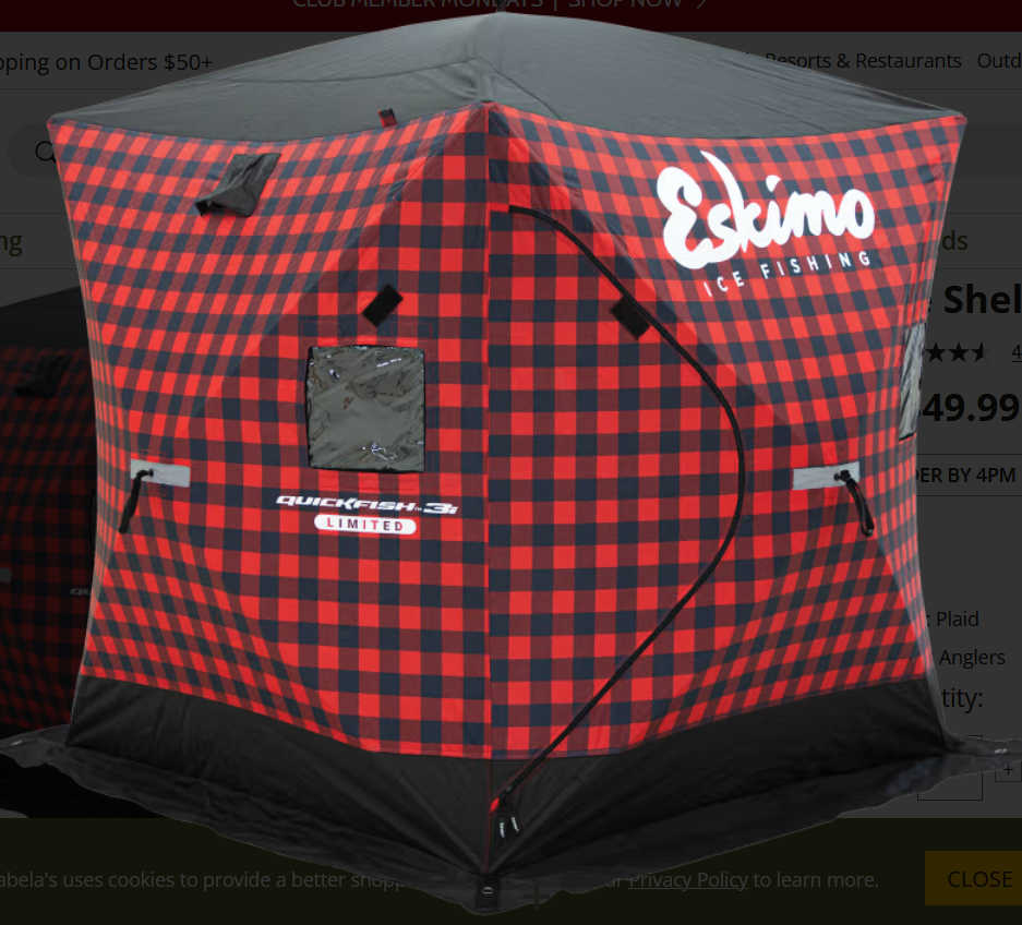 ICE SHELTER QUICKFISH 3 PLAID LIMITED