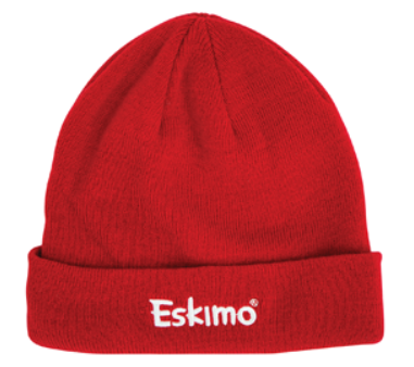 Eskimo Ice Fishing Gear 3934309101 012642041044 Reflective POM Hat Red