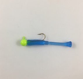 cutie pie fishing lure Cubby Mini-Mite Jigs Green/Blue; 1/32 oz