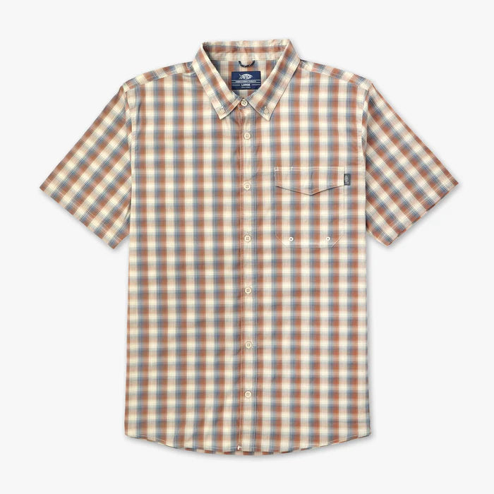 PORTSIDE TECH SHORT SLEEVE BUTTON DOWN W/ ST. CROIX LOGO