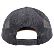 Back view of a black mesh Richardson cap.