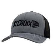 Gray and black cap with 'St. Croix Rod' logo on the front.