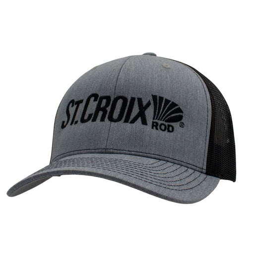 Gray and black cap with 'St. Croix Rod' logo on the front.