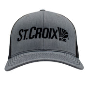 Gray and black cap with 'St. Croix Rod' logo embroidered on the front.