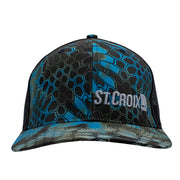 Black and blue patterned cap with 'St. Croix' branding on the front left panel.