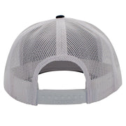 Back view of a white mesh cap with Richardson branding and a snap back closure.