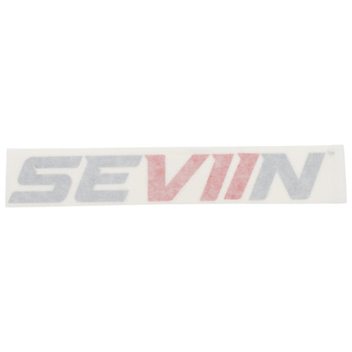Rectangular grey and red 'SEVIIN' logo decal.