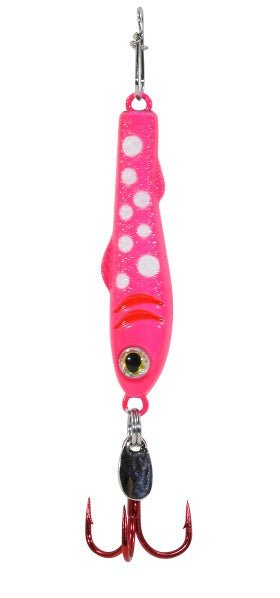 2 inch pink plastic ice fishing lure Clam Pinhead Pro 1/8oz / Pink Wonderbread Glow