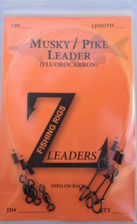 MUSKY/PIKE FLUOROCARBON LEADERS FASTACH CLIP