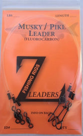 MUSKY / PIKE FLUOROCARBON LEADERS FASTACH CLIP