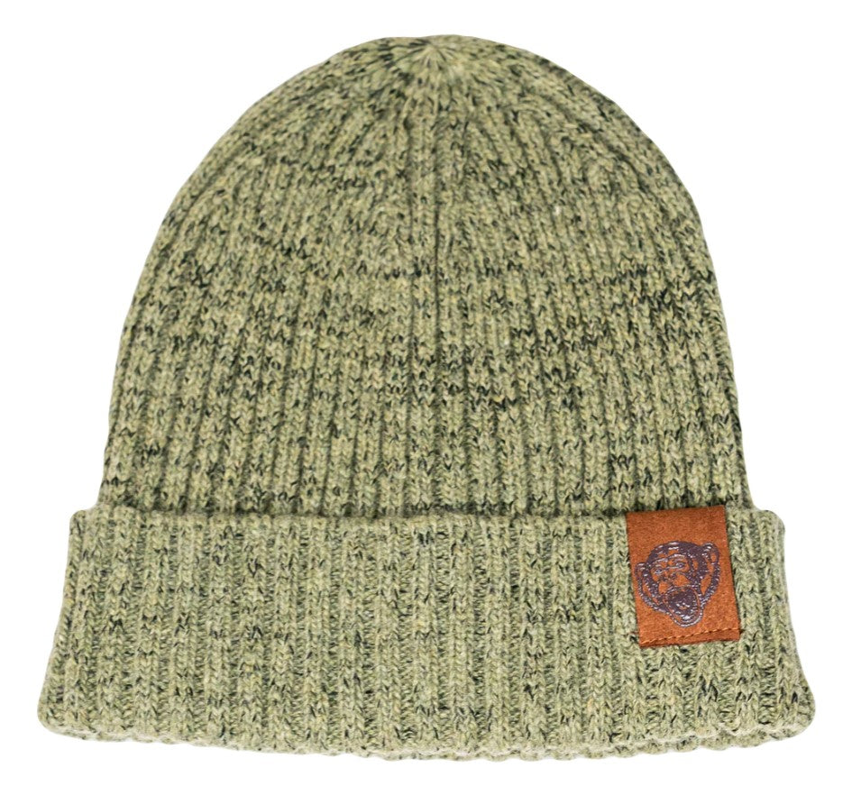 WOOLY HEAD RIBBED KNIT WOOL BEANIE