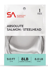 ABSOLUTE SALMON STEELHEAD LEADER - 1 PACK