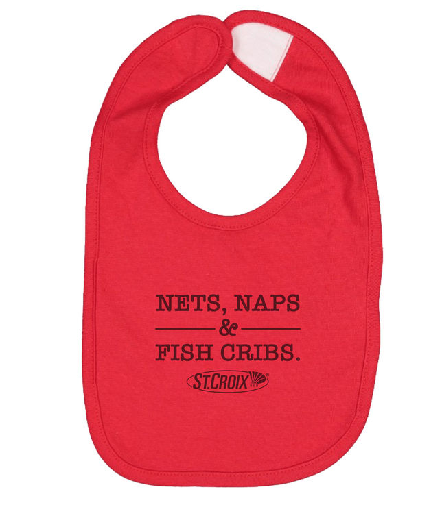 NETS, NAPS, AND FISH CRIBS BIB