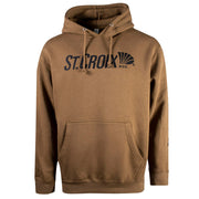 Brown hoodie with a black St. Croix Rod logo on the chest.