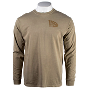 Tan long-sleeve shirt with a brown St. Croix logo on the chest.
