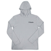 A light gray long-sleeve hooded shirt with a small black 'ST CROIX' logo printed on the left chest.
