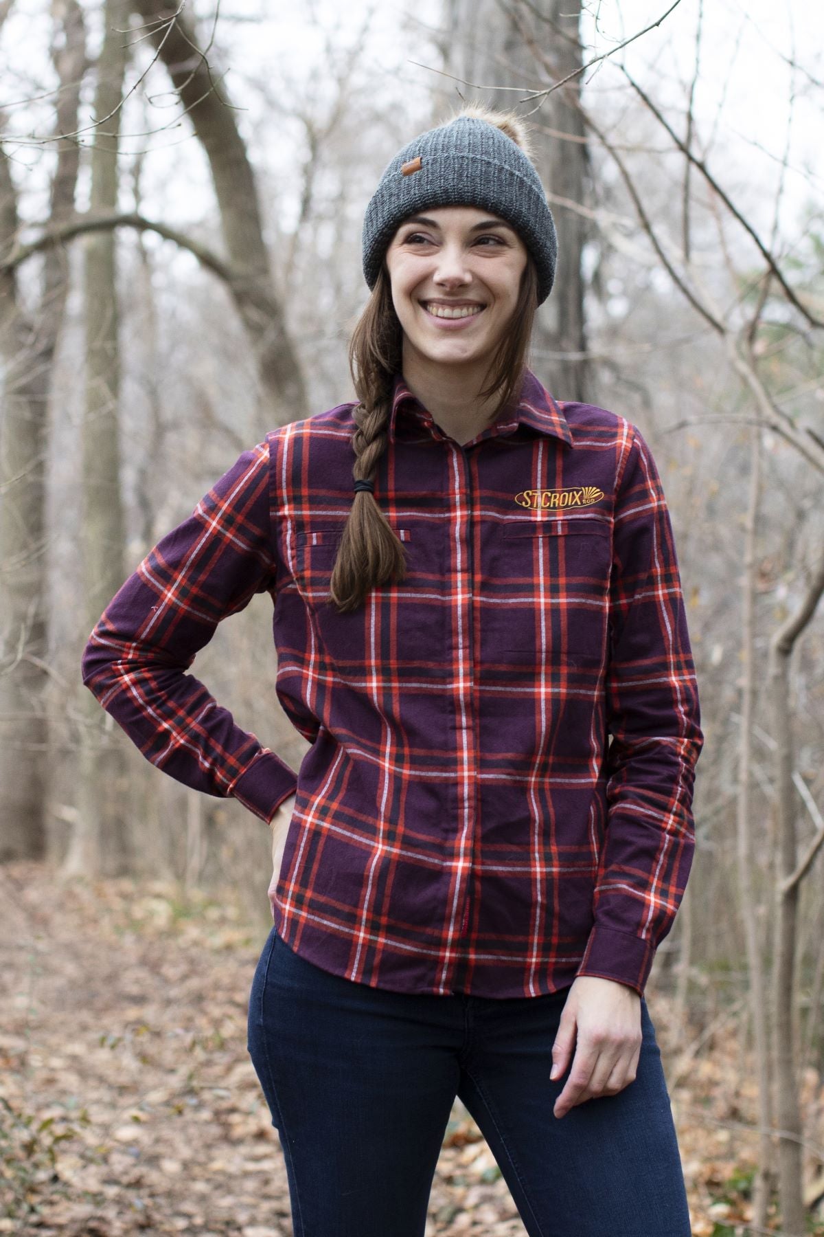 STORMY KROMER THE WEEKENDER WOMEN'S FLANNEL SHIRT w/ST CROIX EMBROIDERED LOGO