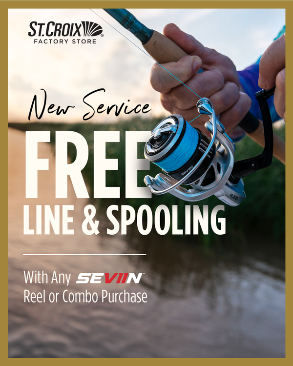 Free Line and Spooling service with SEVIIN reel or combo purchase