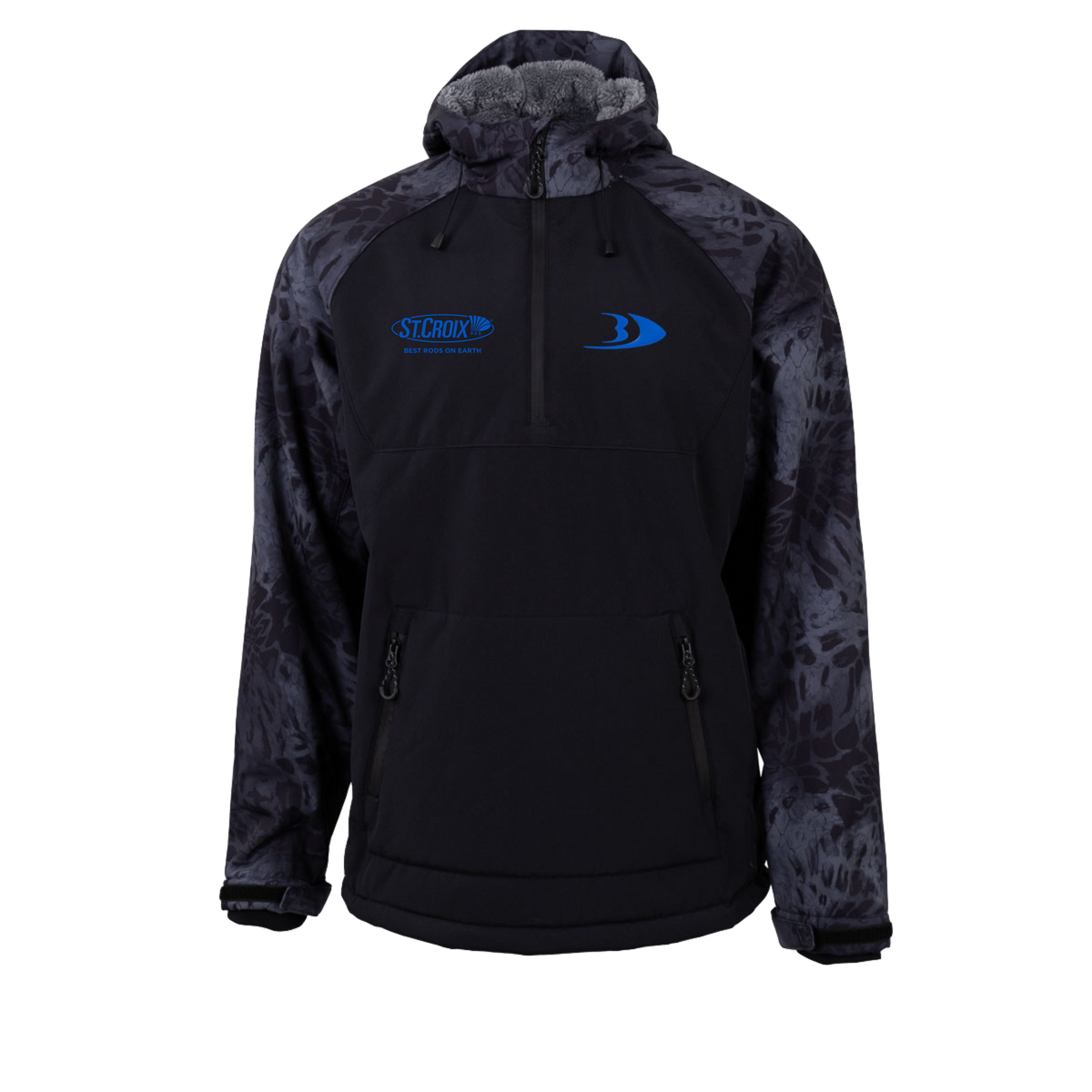 BLACKFISH GALE SOFTSHELL PULLOVER - BLACKOUT