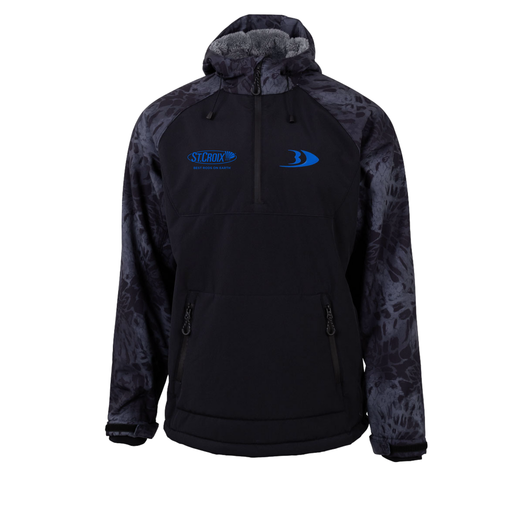 BLACKFISH GALE SOFTSHELL PULLOVER - BLACKOUT