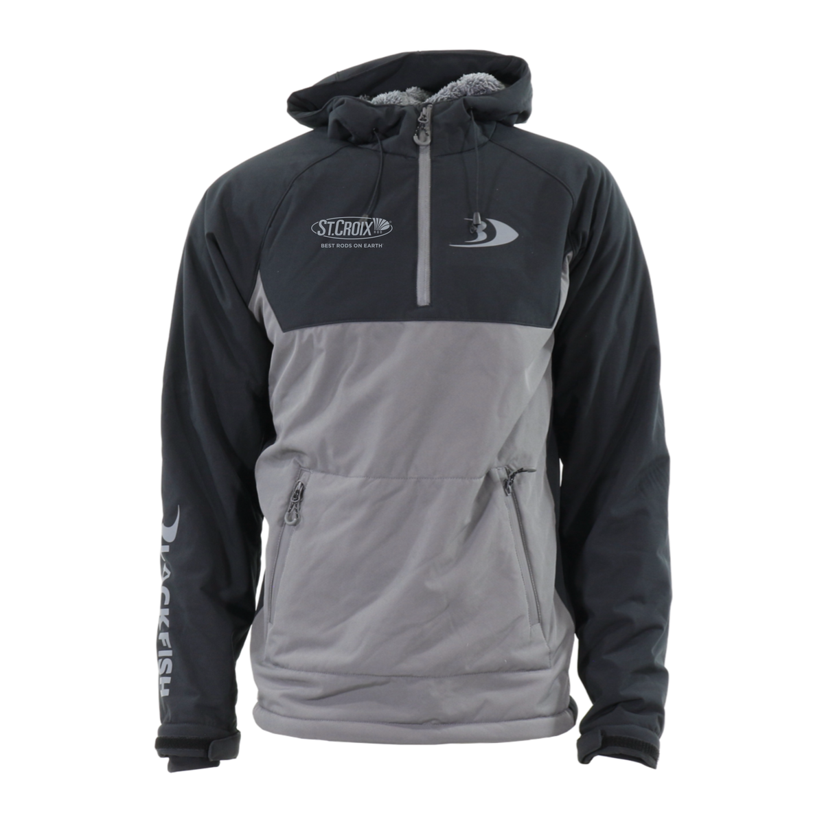 BLACKFISH GALE SOFTSHELL PULLOVER - BLACK/CHARCOAL