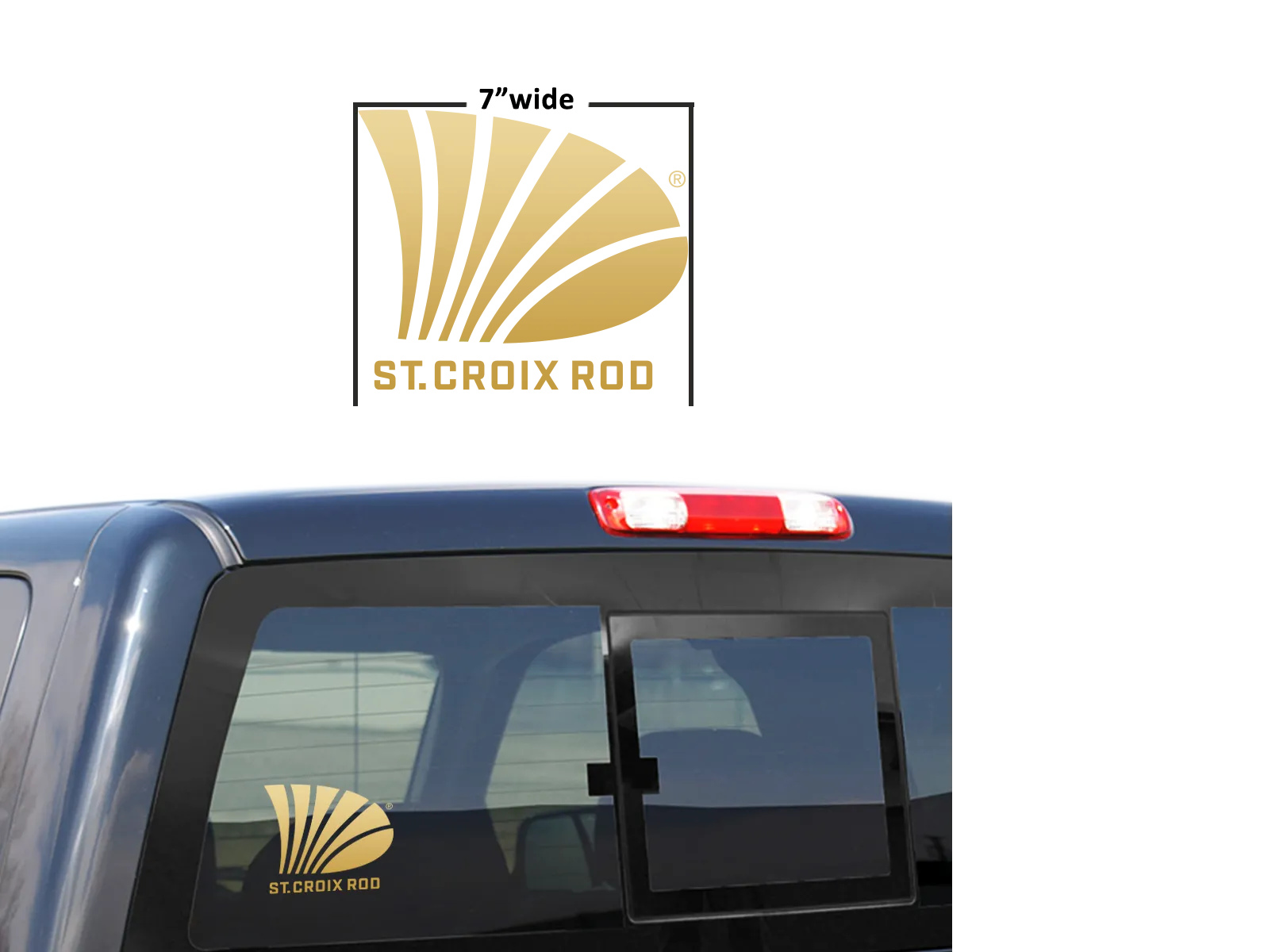 ST. CROIX 7" GOLD DECAL