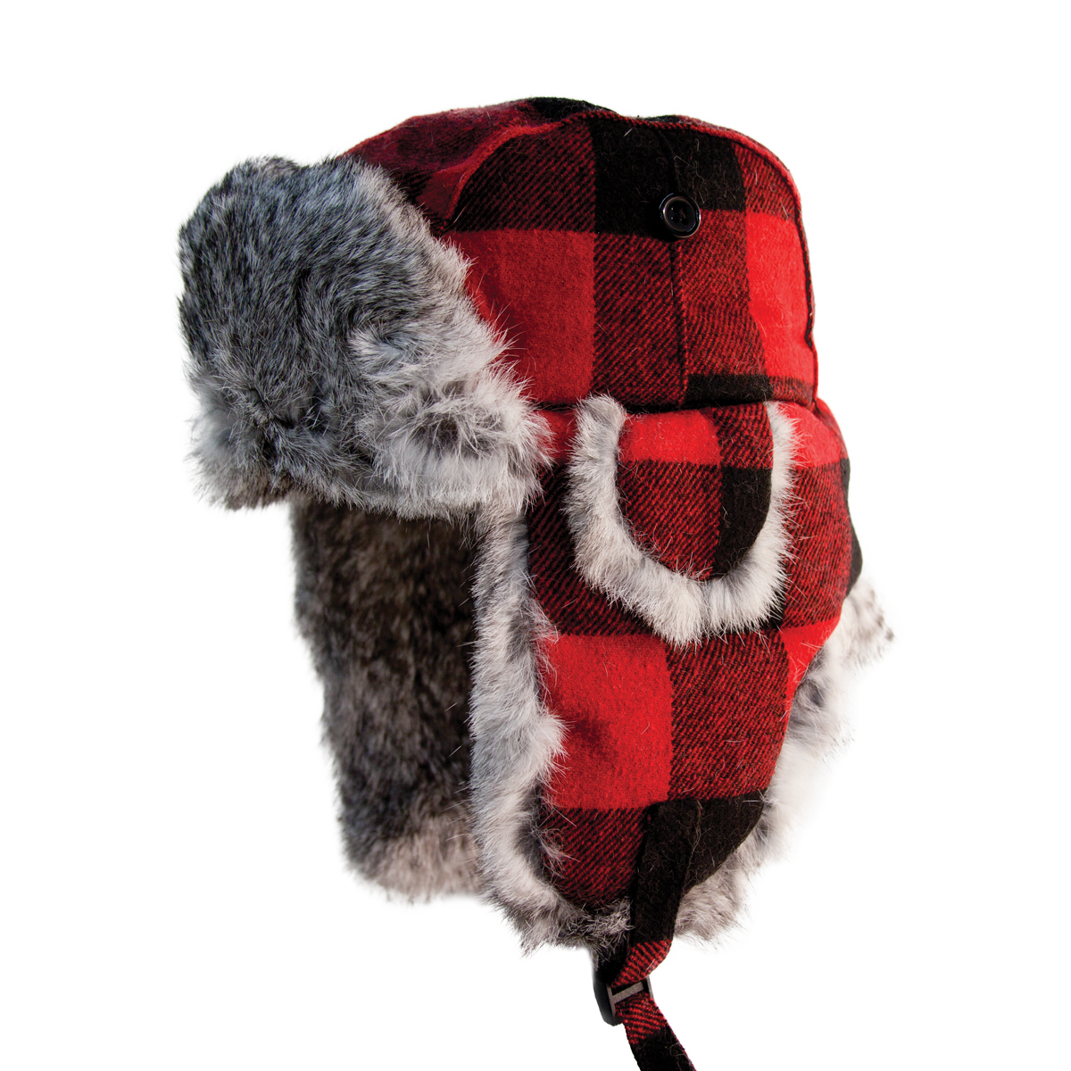 Plaid Alaskan Fur Hat M